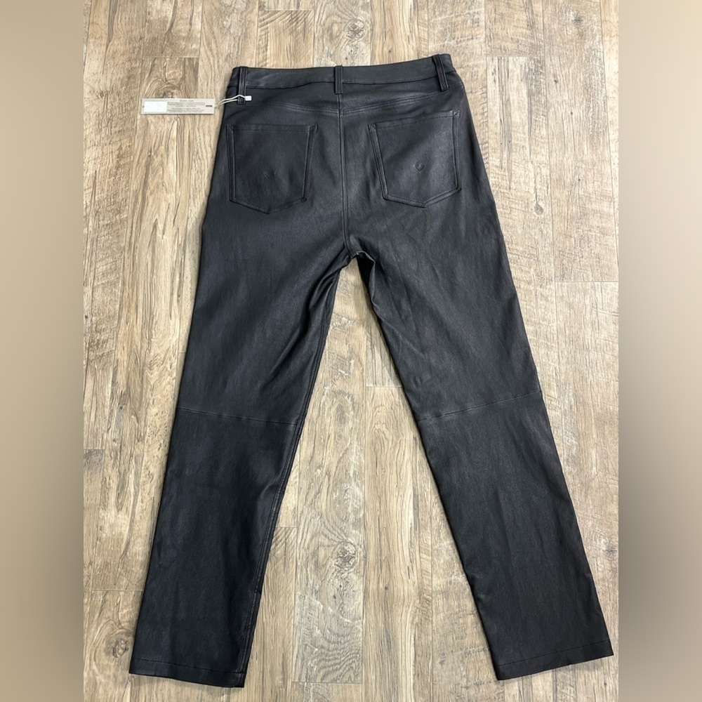 Black Leather Hudson Harlow Pants 100% Lamb Leather - Picture 6 of 15